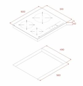 Teka TBC 63632 TTC - Placa Vitrocerámica 60cm 3 Zonas Control Táctil