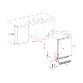 Teka Sommelier RVU 20046 GBK - Vinoteca 46 Botellas control táctil Clase G