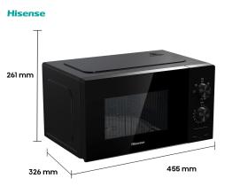 Hisense H20MOBP1G - Microondas 700W con Grill 20L con Temporizador Negro