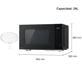 Panasonic NN-K36NBMEPG - Microondas 24L 900W con Grill Color Negro