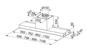 Mepamsa Secret Premium - Campana Integrada 90cm Clase A Acero Inoxidable