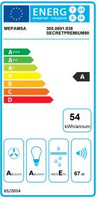 Mepamsa Secret Premium - Campana Integrada 90cm Clase A Acero Inoxidable