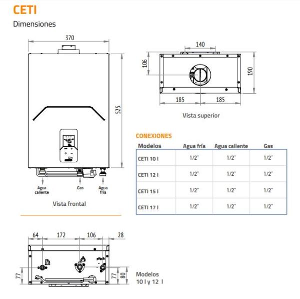 Cointra ceti 12 l but kit salida 1