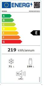 Midea MDRB380FGF02A - Frigorífico Combi NoFrost 180x54.5cm Clase F Inox