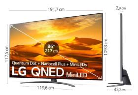 LG 86QNED916QE - Televisor 86" QNED MiniLED 4K Dolby Vision y Atmos