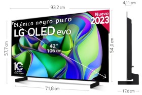 TV OLED - LG OLED42C34LA, 42 pulgadas, EVO 4K UHD, α9 IA 4K Gen6, Magic  Remote