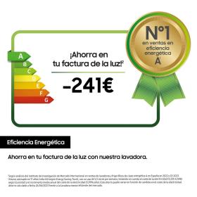 Lavadora de carga frontal Ecobubble™ Negra 8Kg