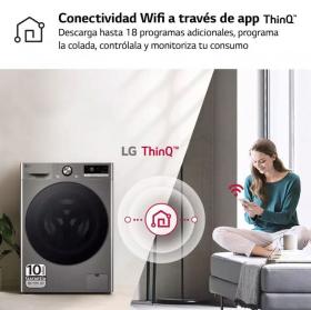 LG F4WR7010AGS - Lavadora AI Direct Drive 10 Kg 1400rpm Vapor Clase A Inox