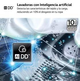 LG F4WR7010AGS - Lavadora AI Direct Drive 10 Kg 1400rpm Vapor Clase A Inox