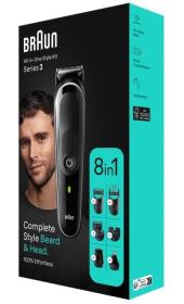 Braun mgk3440 recortadora 8 en 1 barba y pelo inalámbrica con funda (3)