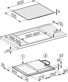 Miele km 7363 fl placa de inducción 4 zonas + flex 62cm con@ctivity (4)