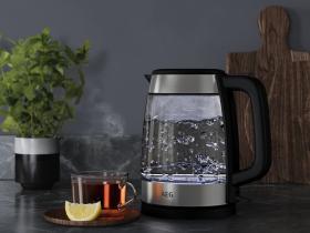 AEG GK4-1-4GB - Hervidor 2200W 1.7L Jarra de Cristal Color Inox