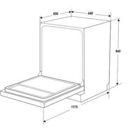 Fagor 4LVF-435ADX - Lavavajillas 10 Cubiertos 45 cm 3ªBandeja Clase C Ino