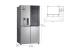 Frigorífico American Combi InstaView ™, Clasificación E, 638 L, Acero texturizado antihuellas