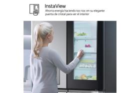 Frigorífico American Combi InstaView ™, Clasificación E, 638 L, Acero texturizado antihuellas