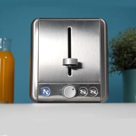 Sogo TOS-SS-5380 - Tostadora 2 Rebanadas 925W Ranuras Amplias Inox