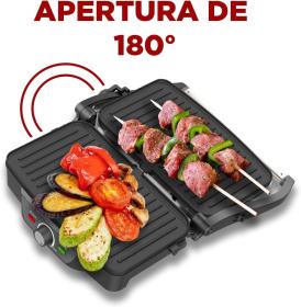 Sogo SAN-SS-7127 - Plancha Grill & Sandwichera 1600W 27x15 cm Antiadherente