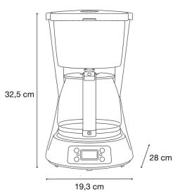 Solac Stillo Digital - Cafetera de Goteo 12 Tazas Programable