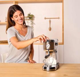 Solac taste slim pro cafetera espresso 20 bares con vaporizador acero inox (11)