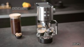 Krups Virtuoso - Cafetera Espresso 15 Bar con Vaporizador Acero Inox