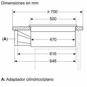 24352403 venting installation horizontal adapter combination with vc2 and flat to round adapter top mounted es es