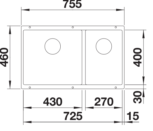 Subline 430 270 u silgranit medidas