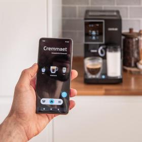 Cremmaet compactccino connected black silver 2yuy9r 5