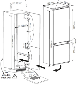 Beko bcse400e40sn frigorifico combi integrado 193 5x69x55cm clase e 0065607 600px