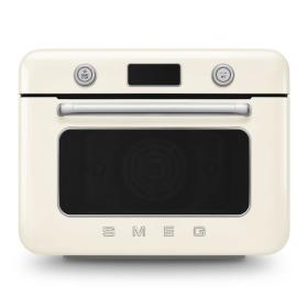 Horno de vapor combinado de sobremesa Crema, Brillante 50's Style Estética Smeg COF01CREU