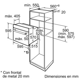 Horno Independiente Siemens HB22AR521E Multifunción 7 Funciones