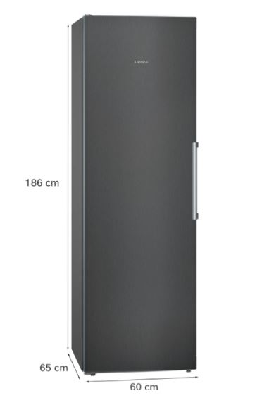 Siemens KS36VVXDP - Frigorífico de 1 porta 186 x 60 cm Aço preto