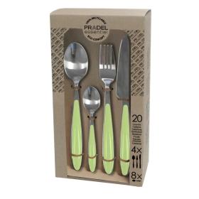 S20 CUBIERTOS COLORFULL VERDE PRADEL