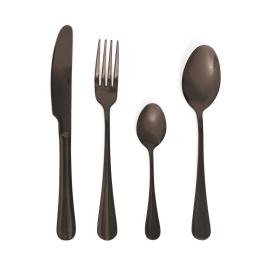 SET 24 CUBIERTOS NEGRO CELEBRART QD