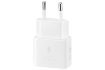 SAMSUNG POWER WALL CHARGER 25W USB-C WHITE + CABLE USB-C TO USB-C WHITE EP-T2510XWEGEU