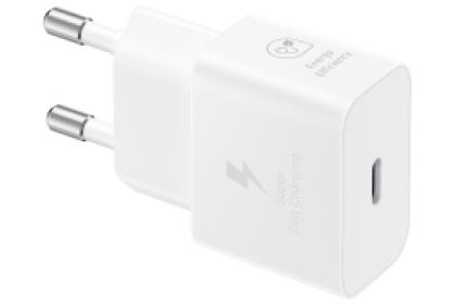 SAMSUNG POWER WALL CHARGER 25W USB-C WHITE + CABLE USB-C TO USB-C WHITE EP-T2510XWEGEU