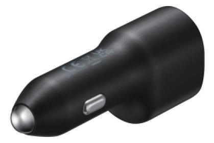 SAMSUNG POWER CAR CHARGER DUAL USB-C 25W + USB 15W BLACK EP-L4020NBEGEU
