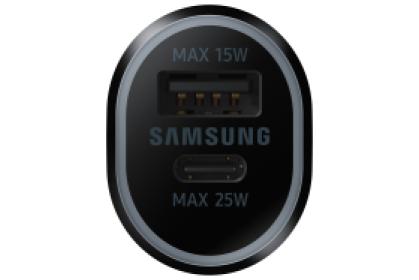 SAMSUNG POWER CAR CHARGER DUAL USB-C 25W + USB 15W BLACK EP-L4020NBEGEU