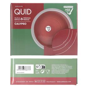 VAJILLA 18PZS CARMESI CALYPSO QD