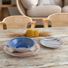 VAJILLA 18PZS AZUL CRETA QD