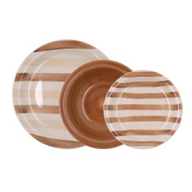 VAJILLA 18PZS CREMA CRETA QD