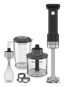 KitchenAid 5KHBRV05BM - Batidora de Mano Inalámbrica con Accesorios 2 Velocidades Negro Mate