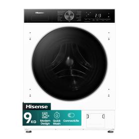 Hisense WF90BI543BWP - Lavadora Integrada de Carga Frontal 9 Kg y 1400 Rpm Clase A Blanca