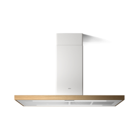 Elica PRF0148081B - Campana de Isla Bio Island 120 Cm Aspirante Clase A++ Blanco y Roble