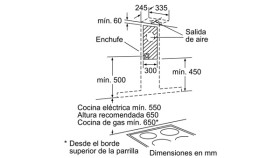 Bosch DWB097A50 - Campana Decorativa Pared 90 Cm Clase A+ Inoxidable