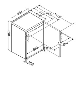 Liebherr TP 1414 - Frigorífico Bajo Encimera 85 x 55,4 cm A++ Blanco