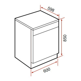 Teka 40782391 - Lavavajillas LP8 840 Libre Instalación 60Cm 12 Cubiertos