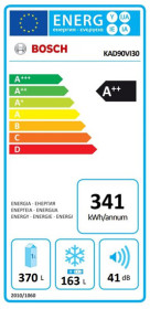 Frigorifico Americano Bosch KAD90VI30 Clase A++ Acero Inox 177x91x72 cm