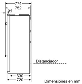 Frigorifico Americano Bosch KAD90VI30 Clase A++ Acero Inox 177x91x72 cm