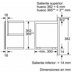 Bosch BER634GS1 - Microondas integrable 38cm de alto 1.300W Cristal