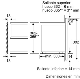 Bosch BFL634GS1 - Microondas integrable 38cm de alto 21L 900W